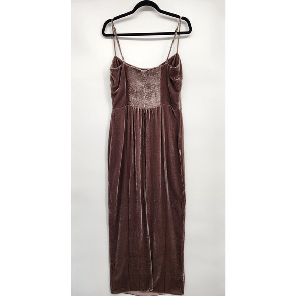 NWT Reformation Frankie Velvet Maxi Slip Dress Size 12 Dark Grey #ND501 - Picture 5 of 11